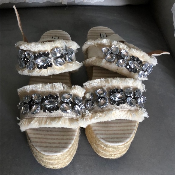 zara bejewelled sandals